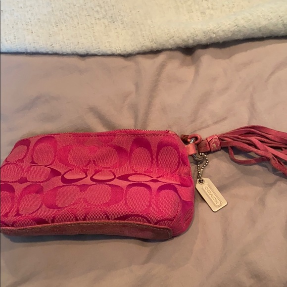 Coach Handbags - Pink Coach Wristlet